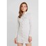 Missguided PIN STRIPE BUTTON THROUGH DRESS Sukienka koszulowa white M0Q21C184