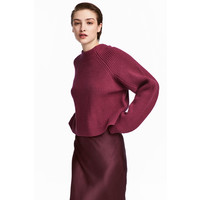 H&M Wełniany sweter 0544914005 Czerwony