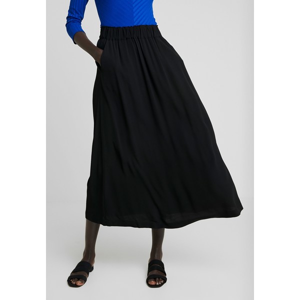 Selected Femme Tall SLFBISMA MIDI SKIRT Długa spódnica black SEM21B00C