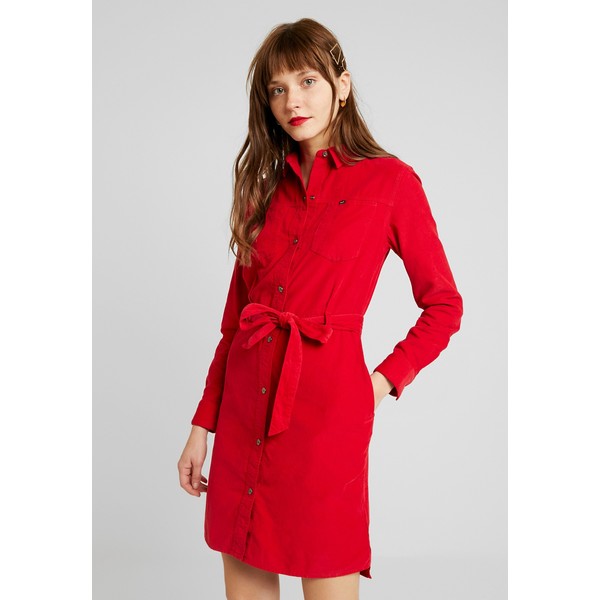 Lee DRESS Sukienka koszulowa warp red LE421C01C