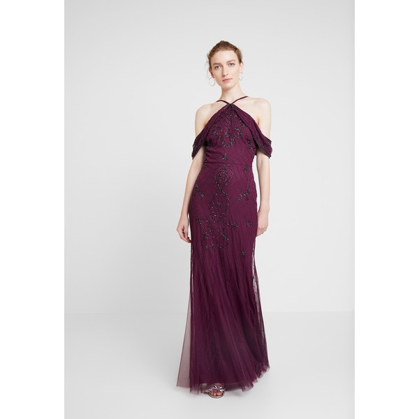 Lace & Beads MYA MAXI Suknia balowa burgundy LS721C09A