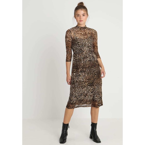 Warehouse LEOPARD PRINT DRESS Sukienka letnia brown WA221C0FN