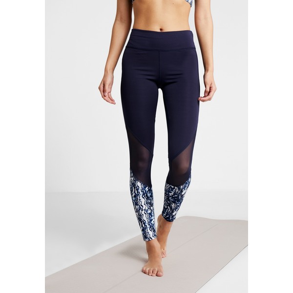 South Beach WITH MARBLE FITNESS THREE SECTION LEGGING Legginsy navy SOH41E01A