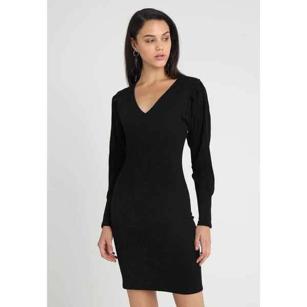 Sparkz SELMA V NECK DRESS Sukienka dzianinowa black RK021C037
