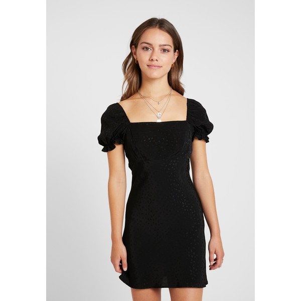 Topshop Petite SQUARE NECK MINI Sukienka letnia black TQ021C02D