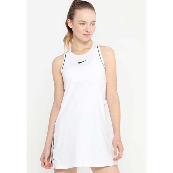 Nike Performance DRY DRESS Sukienka sportowa white/black/black/black N1241L013