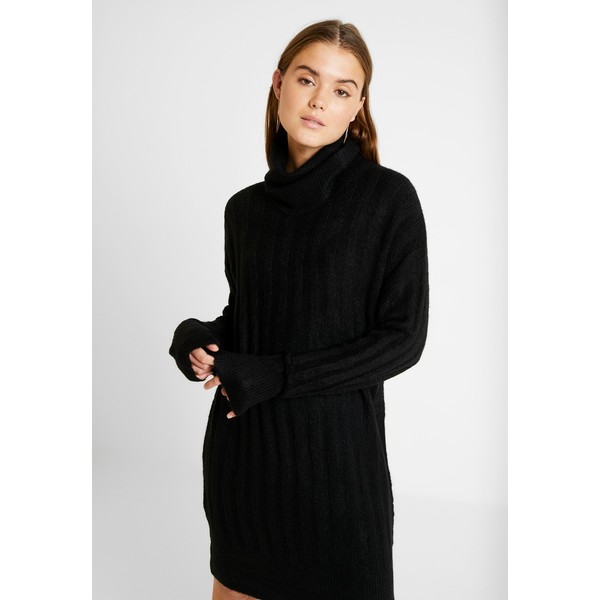 New Look WIDE ROLL NECK DRESS Sukienka dzianinowa black NL021C12A