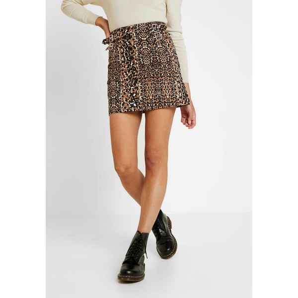 Topshop ABSTRACT Spódnica trapezowa brown TP721B0IF