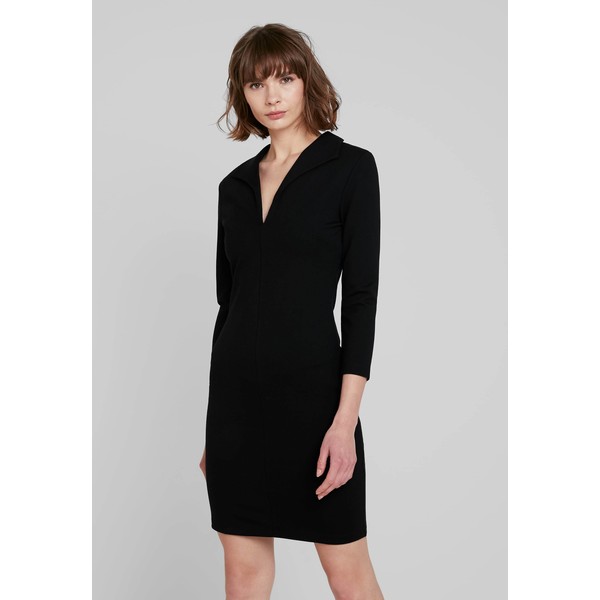 French Connection RUTH LULA V NECK DRESS Sukienka etui black FR621C0DE