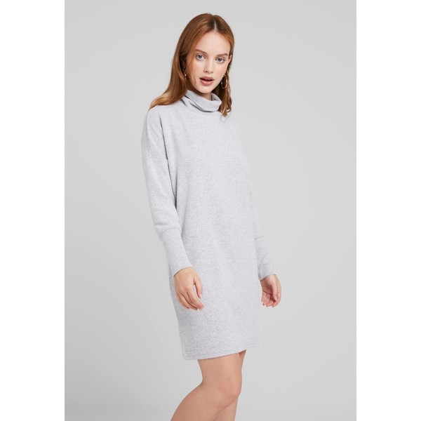 Noisy May Petite NMCITY BAT DRESS Sukienka dzianinowa light grey melange NM521C01V