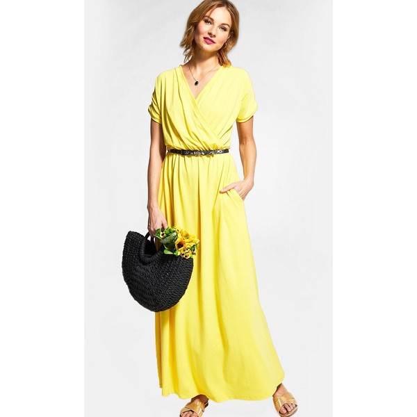 HotSquash Długa sukienka yellow HOW21C00U