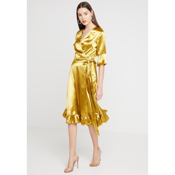 U Collection Sukienka koktajlowa golden yellow UC421C00D