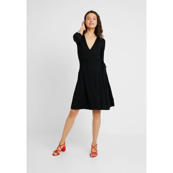 Dorothy Perkins Tall WRAP DRESS Sukienka z dżerseju black DOA21C06Y