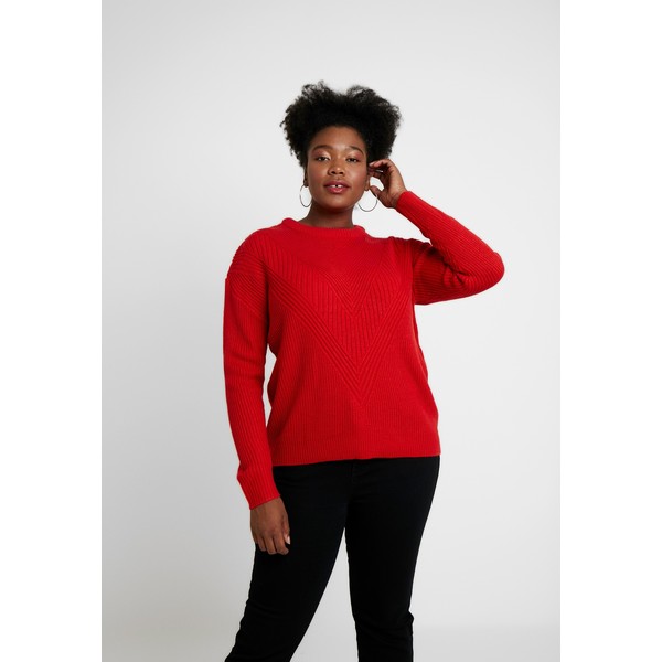 Dorothy Perkins Curve LEAD IN STITCH Sweter red DP621I02D