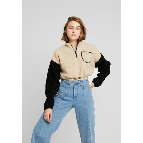 BDG Urban Outfitters CROPPED TEDDY TRACK Bluza cream QX721J003