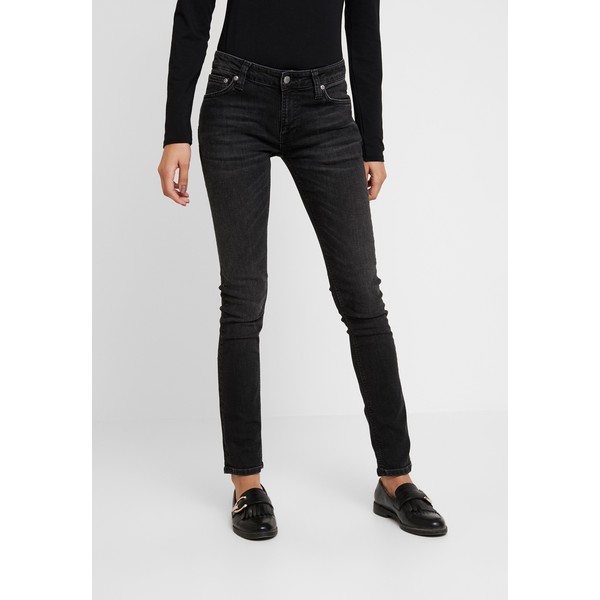 Nudie Jeans LIN Jeansy Skinny Fit worn black NU221N01X