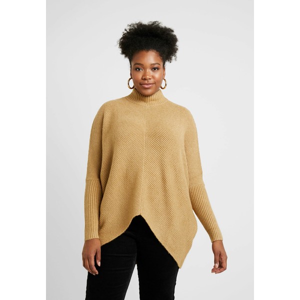 CAPSULE by Simply Be ELEVATED ESSENTIALS HIGH NECK DETAIL JUMPER Sweter camel CAS21I00H