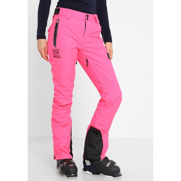 Superdry NEW SNOW PANT Spodnie narciarskie acid pink SU241E029