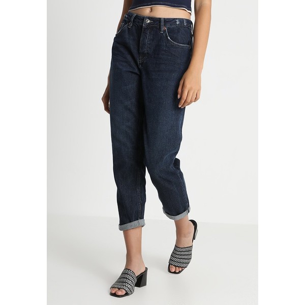 Topshop HAYDEN Jeansy Relaxed Fit dark blue TP721N058