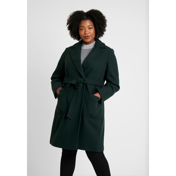 Dorothy Perkins Curve PATCH POCKET WRAP Płaszcz wełniany /Płaszcz klasyczny green DP621U00O