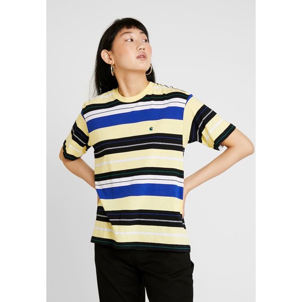 Carhartt WIP FLINT T-shirt z nadrukiem pale yellow C1421D029