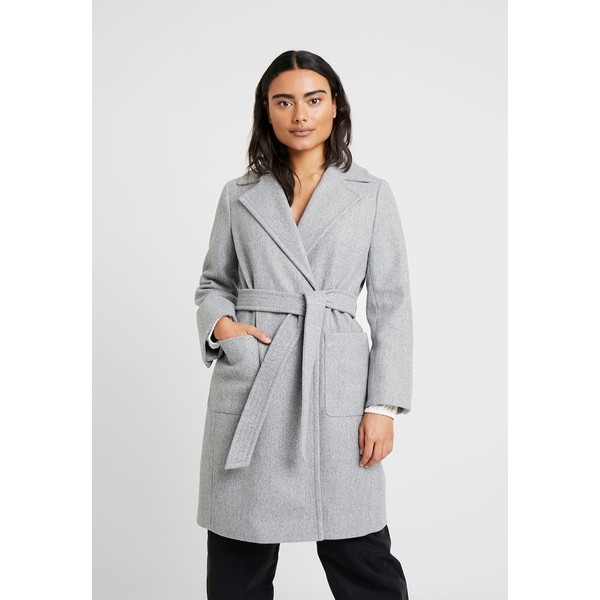 Dorothy Perkins Petite PATCH POCKET WRAP COAT Płaszcz wełniany /Płaszcz klasyczny grey DP721U01K