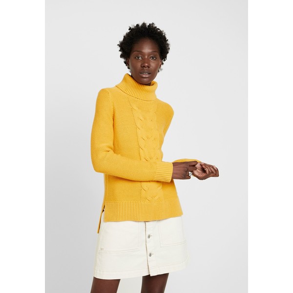 edc by Esprit CABLE ROLL NECK Sweter honey yellow ED121I0J9