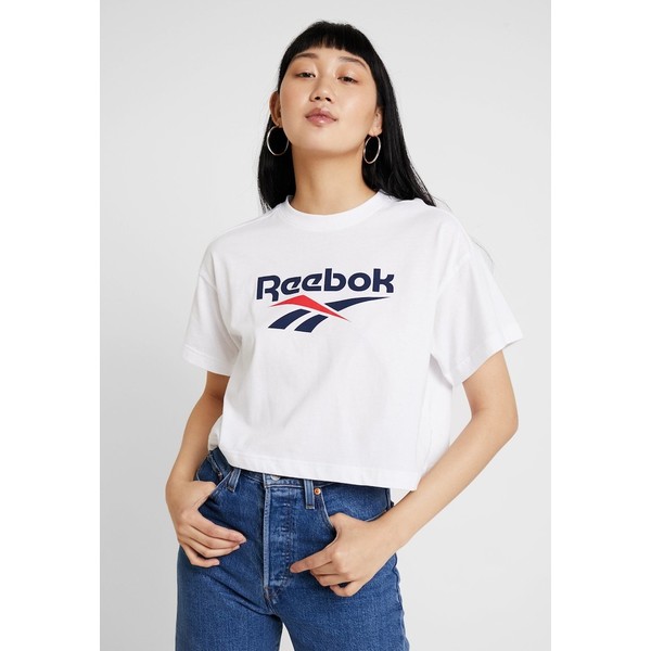Reebok Classic CROP TEE T-shirt z nadrukiem white RE021D01N