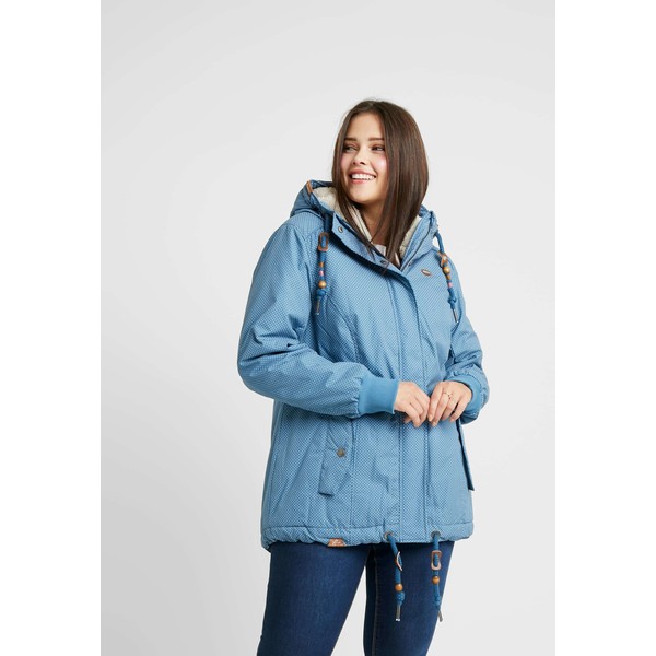 Ragwear Plus DANKA MINIDOTS COAT Płaszcz wełniany /Płaszcz klasyczny blue RAC21U00H