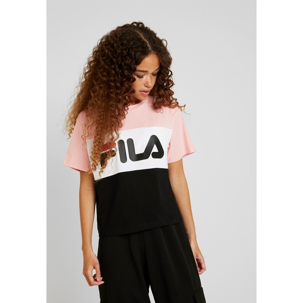 Fila Petite ALLISON TEE T-shirt z nadrukiem black/pink/bright white FID21D00J