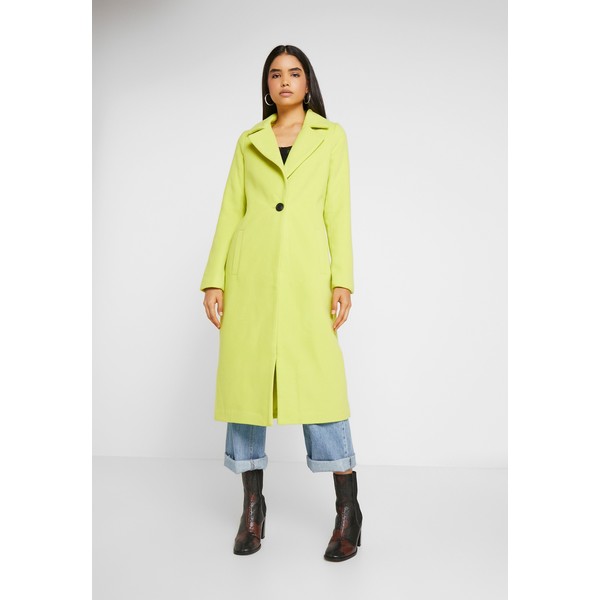 Missguided Tall SINGLE BUTTON FRONT COAT Płaszcz wełniany /Płaszcz klasyczny neon lime MIG21U00D