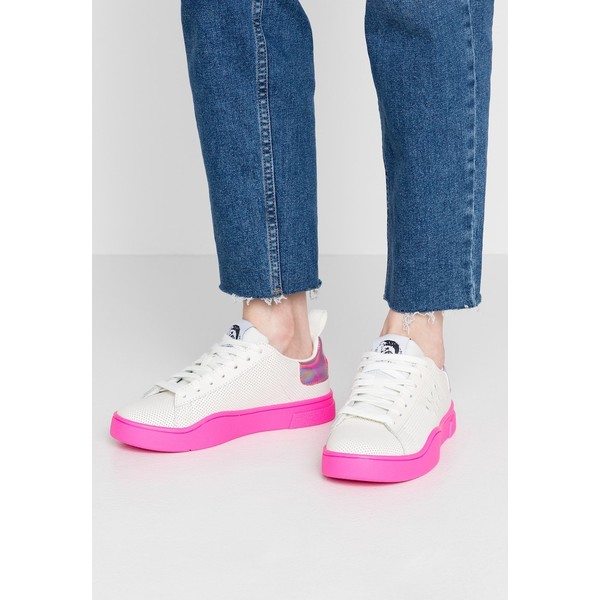 Diesel CLEVER S-CLEVER LC W Sneakersy niskie star white/pink fluo DI111A068