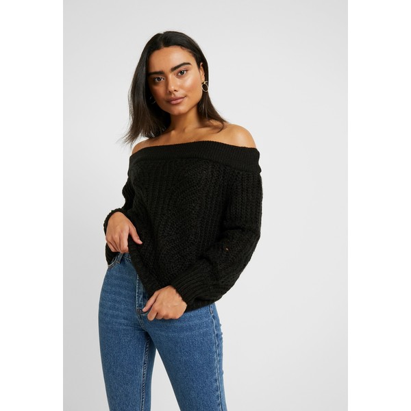 Noisy May Petite NMPHOEBE OFF SHOULDER Sweter black NM521I01B