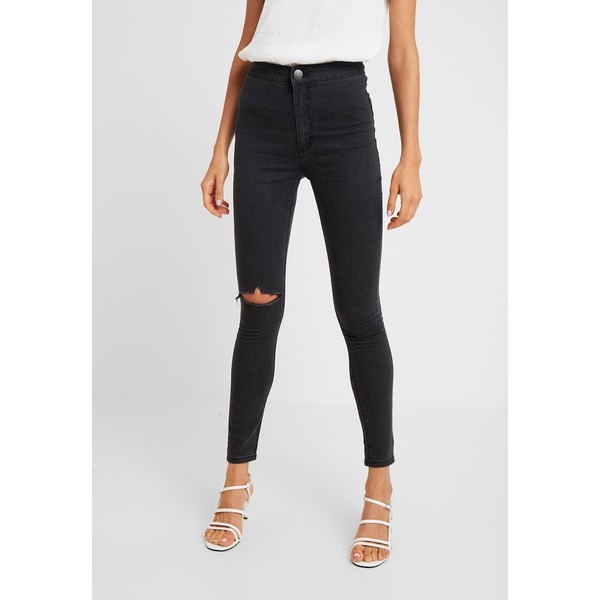 Cotton On HIGH RISE Jeansy Skinny Fit faded black C1Q21N002