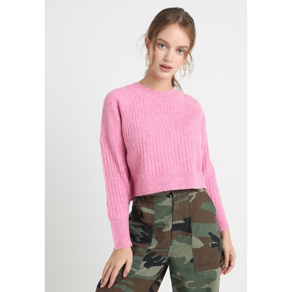 Topshop Petite CROP Sweter pink TQ021I00G
