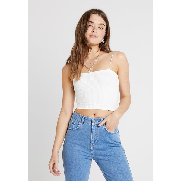 BDG Urban Outfitters HARRIET STRAIGHT NECK CAMI Top white QX721D00Q