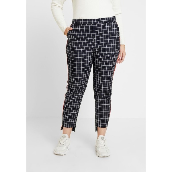 Simply Be NEW WAISTBAND EXTERAL WINDOW PANE TAPERED TROUSERS Spodnie materiałowe navy SIE21A018