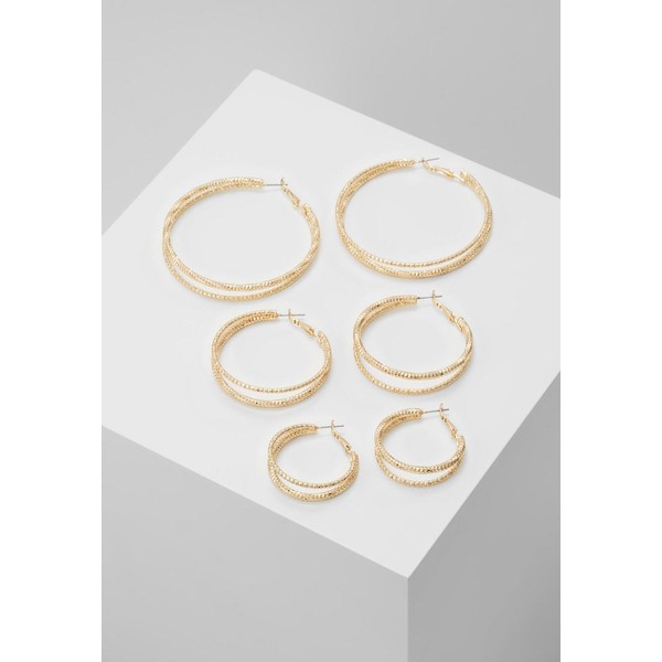Missguided DOUBLE HOOP 3 PACK Kolczyki gold-coloured M0Q51L02R