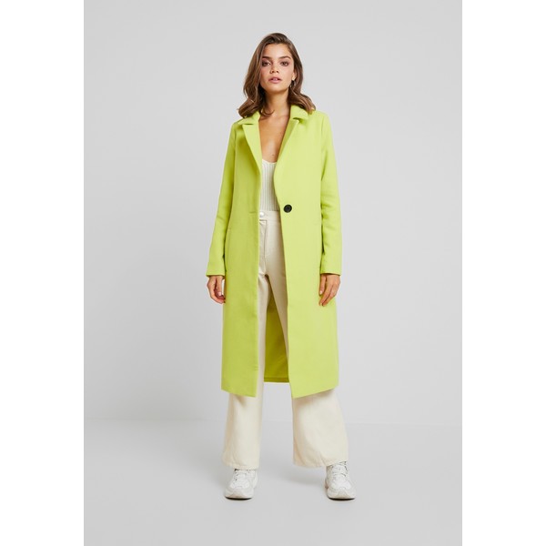 Missguided SINGLE BUTTON FRONT COAT Płaszcz wełniany /Płaszcz klasyczny neon lime M0Q21U01M