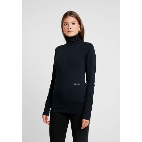 Calvin Klein TURTLE NECK Bluzka z długim rękawem black 6CA21D014