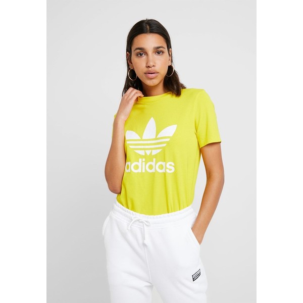 adidas Originals ADICOLOR TREFOIL GRAPHIC TEE T-shirt z nadrukiem yellow AD121D0HV