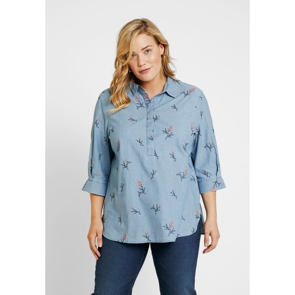 MY TRUE ME TOM TAILOR EMBROIDERED BLOUSE Bluzka blue TOL21E00B