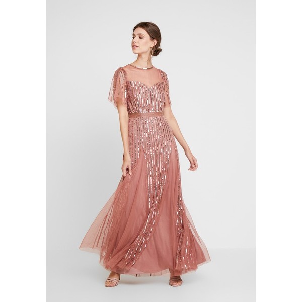 Lace & Beads MEGHAN MAXI Suknia balowa dusty pink LS721C09O