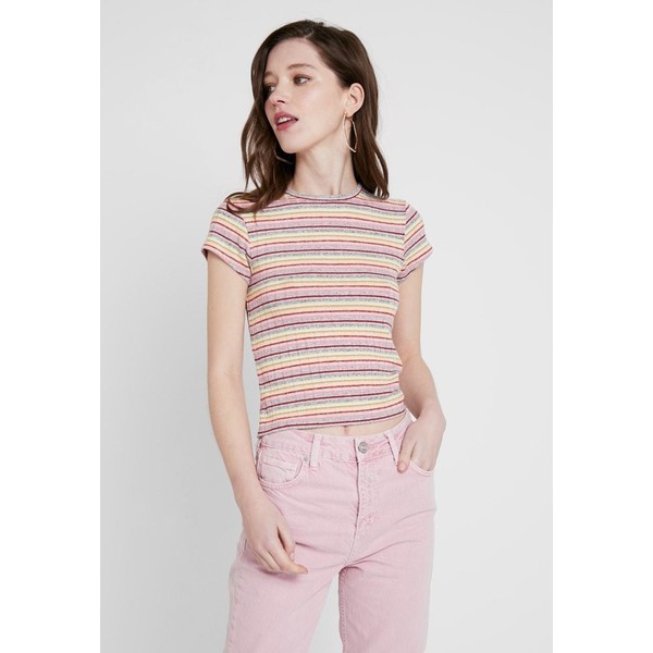 BDG Urban Outfitters NEON STRIPE TEE T-shirt z nadrukiem multi QX721D00O