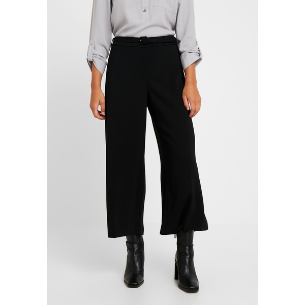 Dorothy Perkins Petite BELT WIDE LEG TROUSER Spodnie materiałowe black DP721A02K