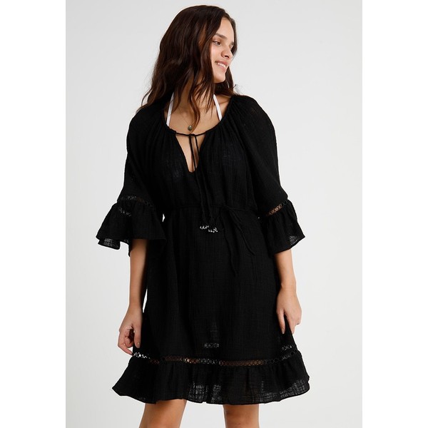 Seafolly STRIPE BELL SLEEVE COVER UP Akcesoria plażowe black S1981H01M