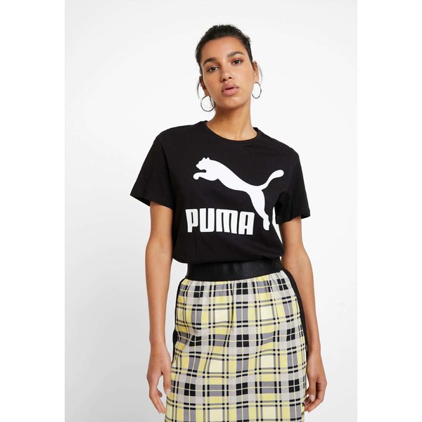Puma CLASSICS LOGO TEE T-shirt z nadrukiem black PU121D05R