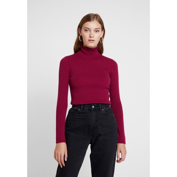 Calvin Klein Jeans ICONIC TURTLE NECK Sweter beet red C1821I02H