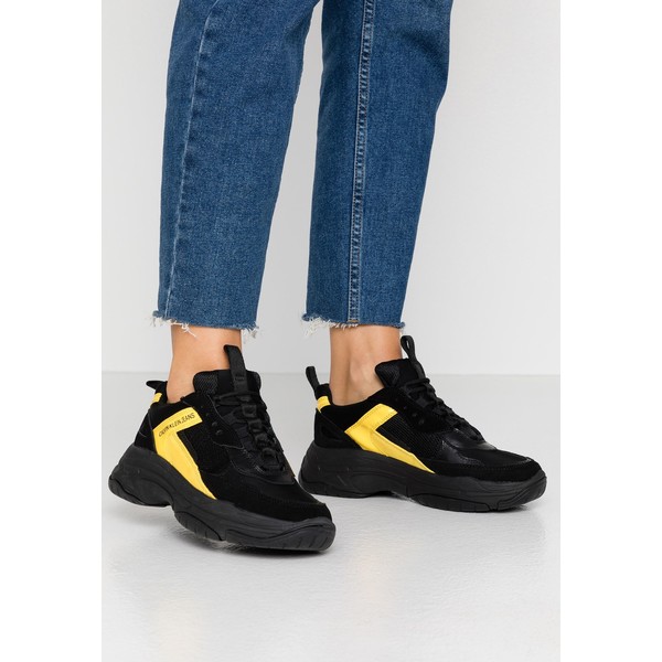 Calvin Klein Jeans MAYA Sneakersy niskie black/cyber yellow C1811A032