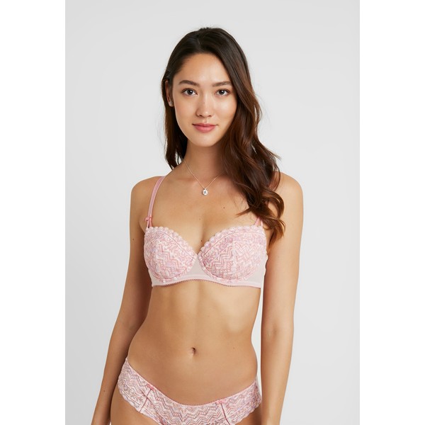 AMOSTYLE TRENDY FIT SEAM CUP FASHION COLLECTION GLAM BALCONETTE BRA Biustonosz push-up pink AMH81A00X